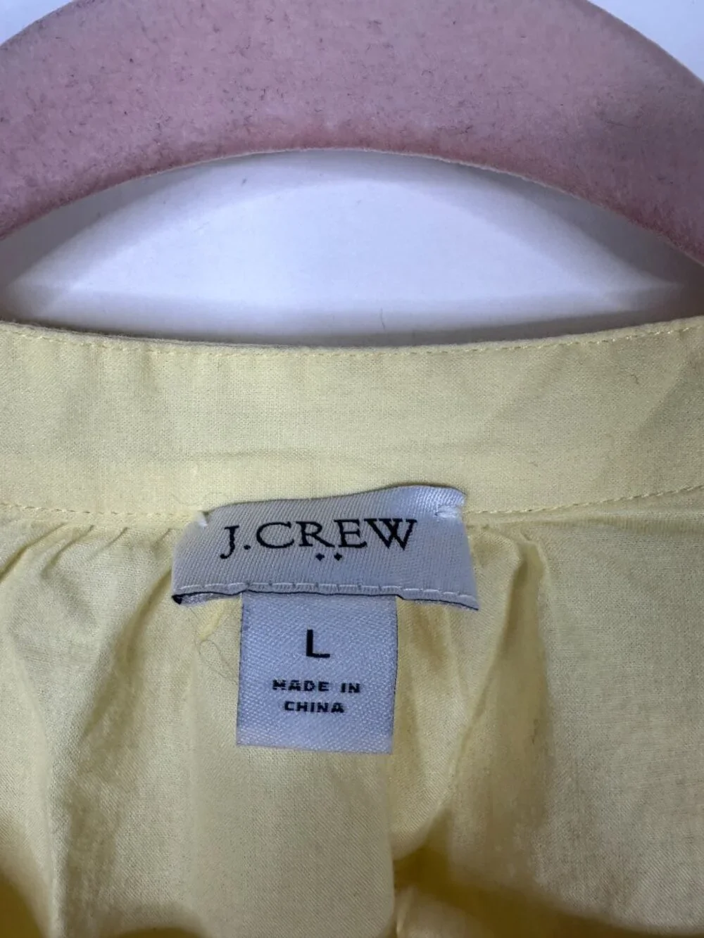 2/$30 J. Crew Mixed-media Button-front Top in Sunlight Large #A1965